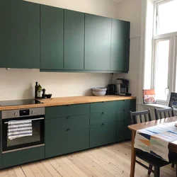 Dark green kitchen photo