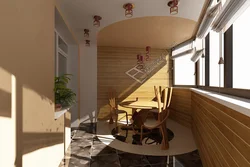 Large loggia in the apartment design photo