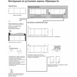 Крепление экрана на ванну фото