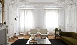 Фото лепнины в дизайне гостиных
