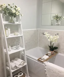 Bathroom shelves design for shampoos