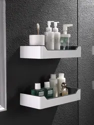 Bathroom shelves design for shampoos