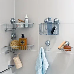 Bathroom shelves design for shampoos