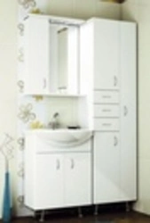 Bathroom Sink With Cabinet And Mirror Photo