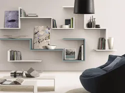 Shelves in the bedroom interior