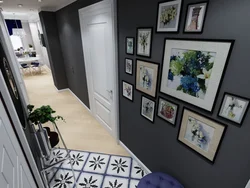 Photos in the hallway on the wall