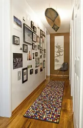 Photos in the hallway on the wall