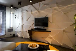 3 d panels for walls in the living room interior
