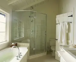 Bathroom design with window and shower