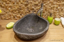 Bathroom design stone sink