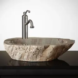 Bathroom design stone sink