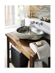 Bathroom design stone sink
