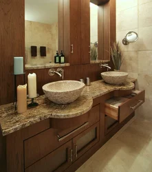 Bathroom design stone sink