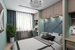 Inexpensive bedroom design in Khrushchev