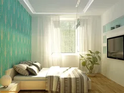 Inexpensive bedroom design in Khrushchev
