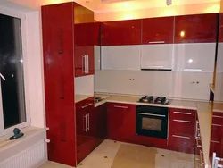 Corner kitchen design with gas boiler