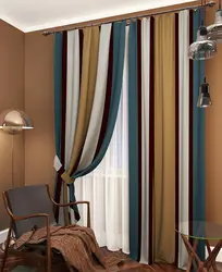 Combined curtains for the bedroom photo of 2 colors
