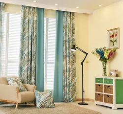 Combined curtains for the bedroom photo of 2 colors