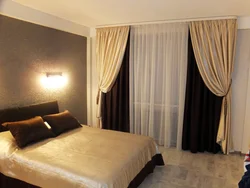 Combined Curtains For The Bedroom Photo Of 2 Colors