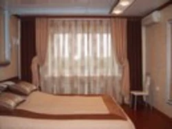 Combined curtains for the bedroom photo of 2 colors