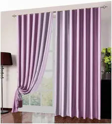 Combined curtains for the bedroom photo of 2 colors