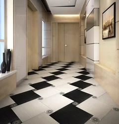 Tiles in a small hallway on the floor photo in an apartment