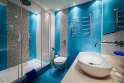 Bathroom in different photo styles