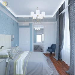 Bedrooms In Gray-Blue Tones Interior