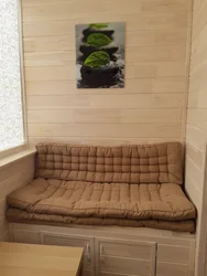 Sofa on the loggia photo