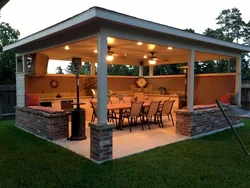 Photos of built summer kitchens