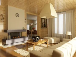 Laminat Kaplama Taxta Hazırlanmış Salon Daxili Ev