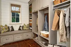 Hallway in a house with a window design and interior