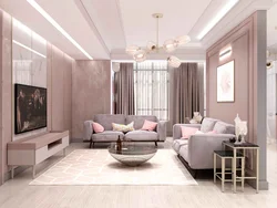 Living room interior powder color