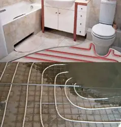Heated floor bath photo