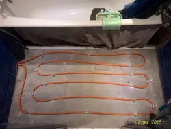 Теплый пол ванна фото