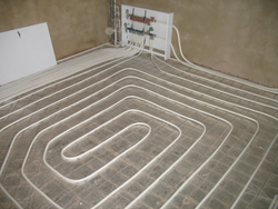 Heated floor bath photo
