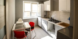 Photo of a kitchen in a 3-room panel house