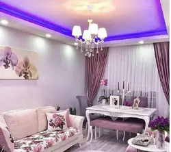 Interior lilac living room