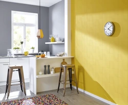 Paint the kitchen with water-based paint photo