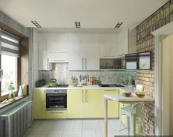 Example of a 3 by 3 meter kitchen photo