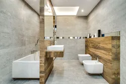 Bathroom wood stone photo