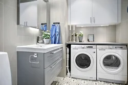 Dryer in the bathroom design photo