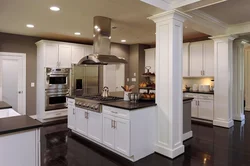 Kitchen with column for appliances photo