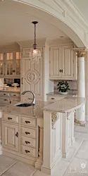 Kitchen with column for appliances photo