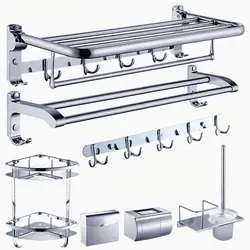 Stainless steel bathroom shelves photo