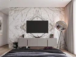 Photo accent wall in the living room