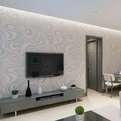 Wallpaper ideas for a living room in an apartment photo