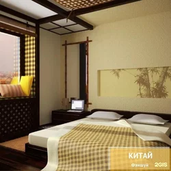 Japanese style in the bedroom interior