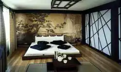 Japanese style in the bedroom interior