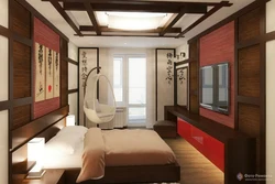 Japanese style in the bedroom interior